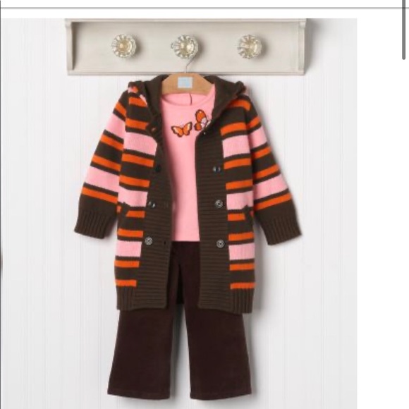 Janie and Jack Autumn Classic Hooded Cardigan Sz 4 - Picture 1 of 6